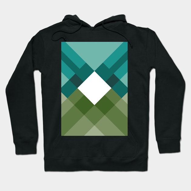 Colorful Simplified Runic Design Hoodie by Walzie